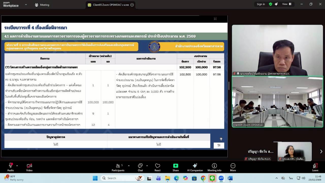title - ผู้ตรวจราชการ ส.ป.ก. เข้าร่วมการประชุมตรวจติดตามการดำเนินงานตามแผนการตรวจราชการ ของผู้ตรวจราชการกระทรวงเกษตรและสหกรณ์ ประจำปีงบประมาณ พ.ศ. 2569 รอบที่ 1 ในเขตตรวจราชการที่ 12 จังหวัดมหาสารคาม